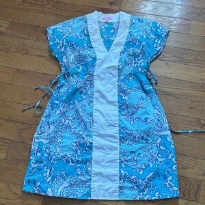 Lilly Pulitzer Blue and White Swirl Dress